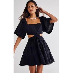 Free People Black Cutout Dress
